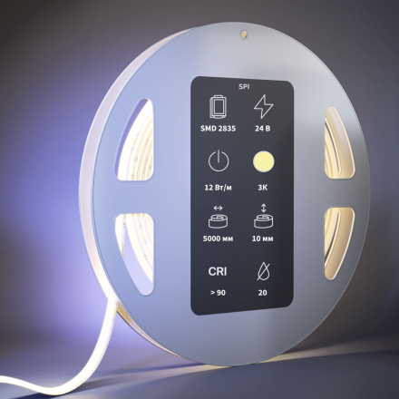 Светодиодная лента Maytoni Led Strip 24В COB 12Вт/м 3000K 5м IP20 201254