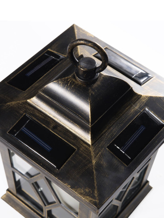 Подвесной светильник на солнечных батареях (10227) Uniel USL-S-180/PT220 Bronze lantern