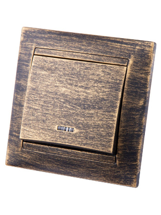 Выключатель одноклавишный с подсветкой Лама TDM Electric SQ1815-0746