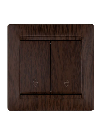 Выключатель двухклавишный на 2 направления Лама TDM Electric SQ1815-0407