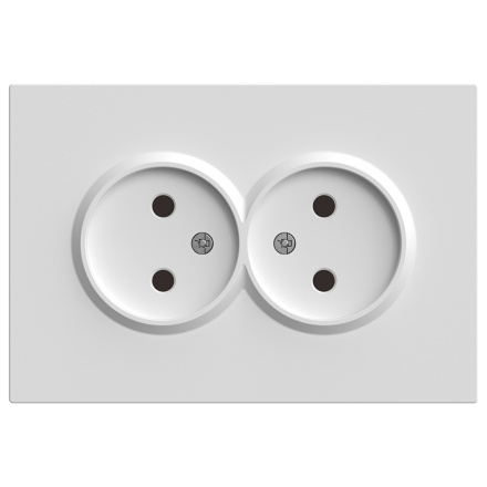 Розетка 2-местная с защитной шторкой Stekker RST16-5116-01 Эмили 49877