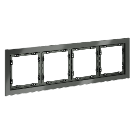 Рамка на 4 поста Voltum S70 VLS110406 (титан, стекло)