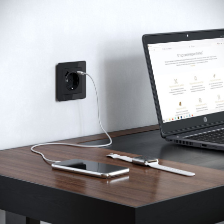 Рамка на 1 пост Werkel Acrylic черный 4690389184826 W0012708