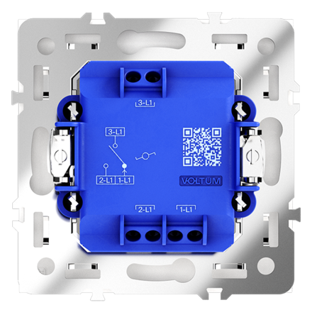 Проходной переключатель одноклавишный Voltum S70 VLS010302 (белый матовый)