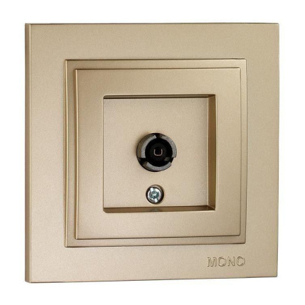 Розетка TV проходная универсальная Mono Electric Despina титан 102-222205-137