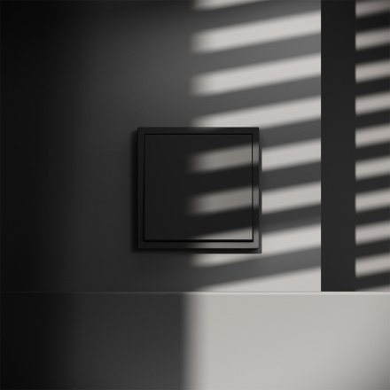 Проходной переключатель одноклавишный Voltum S70 VLS010308 (черный матовый)