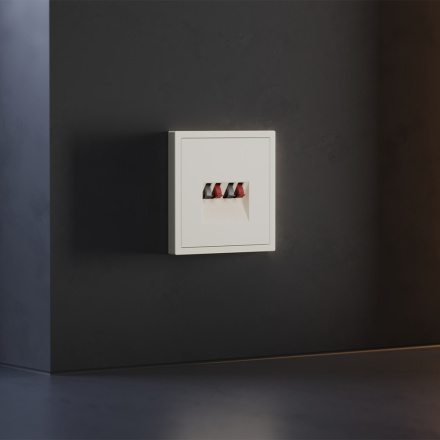 Накладка для розетки акустической 4-местной  Voltum S70 (хлопок) VLS001513