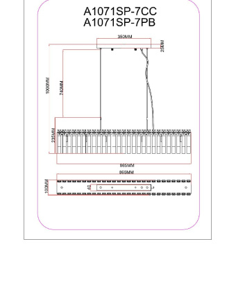 Подвесная люстра Arte Lamp Mayotte A1071SP-7PB