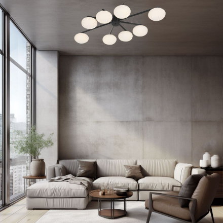 Потолочная люстра Eurosvet Opaline 70220/8 черный a065767