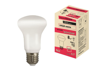 Лампа светодиодная TDM Electric Народная E27 8W 3000K матовая SQ0340-0140