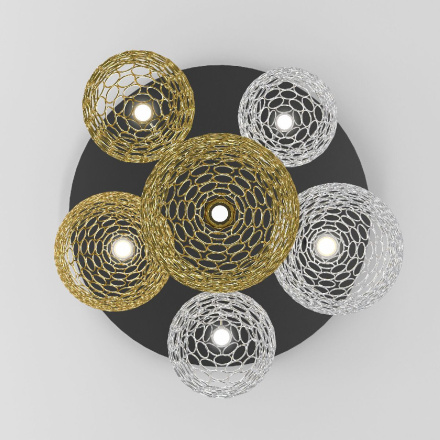 Каскадная люстра Eurosvet Ruche 90352/6 золото/хром a069061