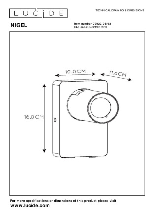 Спот Lucide Nigel 09929/06/02