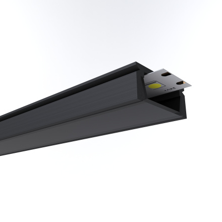 Профиль П-образный накладной Apeyron ширина ленты до 10мм (рассеиватель, заглушки - 2шт) 08-05-Ч