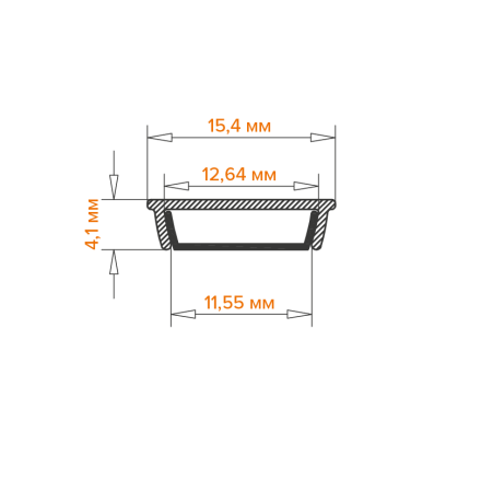 Профиль накладной Wolta WAP-S-15/4/2000-A