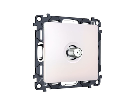 Комплект механизма TV розетки SAT 5-2400MHz 3.5dB Alfa Жемчуг Quant Ambrella Volt MA213050 (AP2130, VM215)