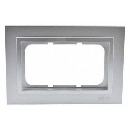Рамка двойная для розетки Mono Electric Despina серебро 102-210000-165