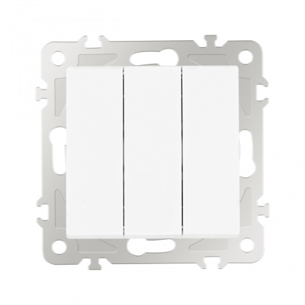 Выключатель трехклавишный Arte Milano 206.30-3.white