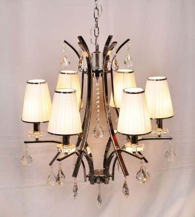 Подвесная люстра Lumina Deco Glamour LDP 66247-6 WT+CHR