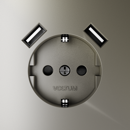 Розетка с USB, А+А Voltum S70 VLS040404 (шелк)