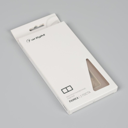 Рамка на 2 поста алюминиевая Arlight FRM-AKIRY-AL-2-GD 049726