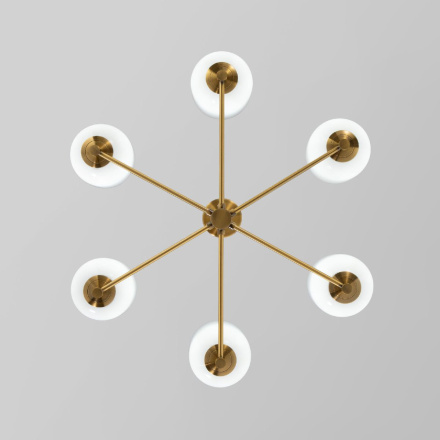 Люстра на штанге Eurosvet Loona 60161/6 латунь a065611