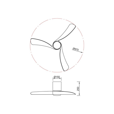 Люстра-вентилятор Mantra Nemo 9049
