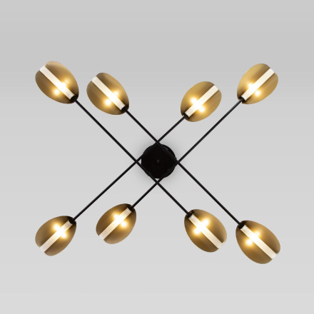 Потолочная люстра Eurosvet Grazia 70148/8 черный/золото a062043