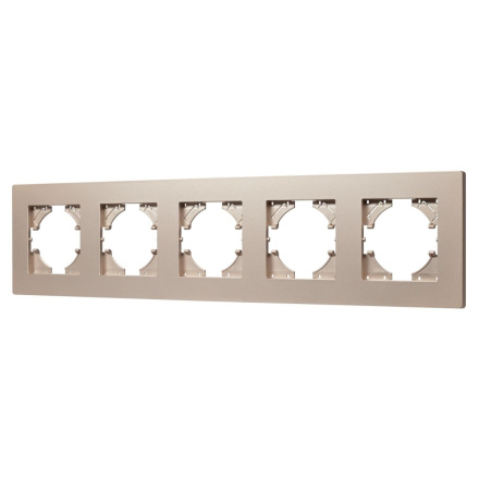 Рамка на 5 постов пластиковая Arlight FRM-PERIO-PL-5-GD 049765