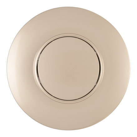 Выключатель круглый одноклавишный с рамкой Arte Milano SET08-1-30-1 shampan