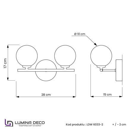 Бра Lumina Deco Marsiada LDW 6033-2 MD