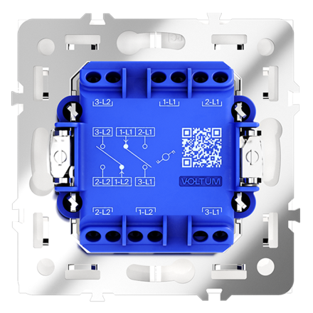 Проходной переключатель двухклавишный Voltum S70 VLS020302 (белый матовый)