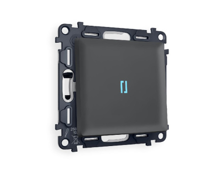 Комплект механизма 1-кл проходного выключателя с подсветкой Ambrella Volt Alfa MA902040