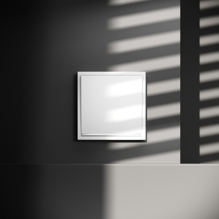 Переключатель 1-клавишный проходной с подсветкой Voltum S70 VLS010401 (белый глянцевый)