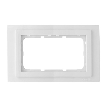 Рамка двойная для розетки Mono Electric Despina белый 102-190000-165