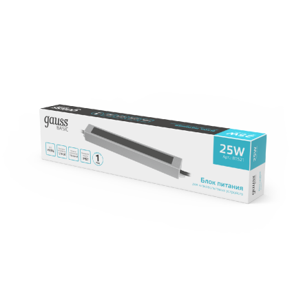 Блок питания Gauss Basic 25Вт DC12 IP67 BT521