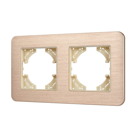 Рамка на 2 поста алюминиевая Arlight FRM-AKIRY-AL-2-GD 049726