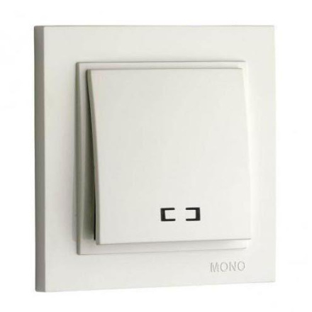 Выключатель одноклавишный с подсветкой Mono Electric Despina 10А 250В белый 102-190025-101