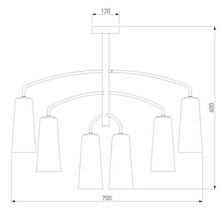 Люстра на штанге Eurosvet Omber 70137/6 хром