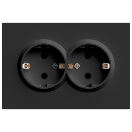 Розетка 2-местная с защитной шторкой Stekker RST16-5114-05 Эмили 49856