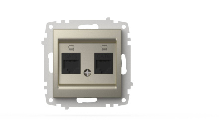 Розетка компьютерная двухместная ( Cat 6) ELBI Zena Vega 609-011400-248