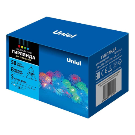 Светодиодная гирлянда Uniel Шишки (UL-00007193) разноцветный ULD-S0500-050/DTA Multi IP20 Pine Cones