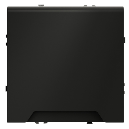 Розетка с защитными шторками и крышкой Voltum S70 VLS040308 (черный матовый)