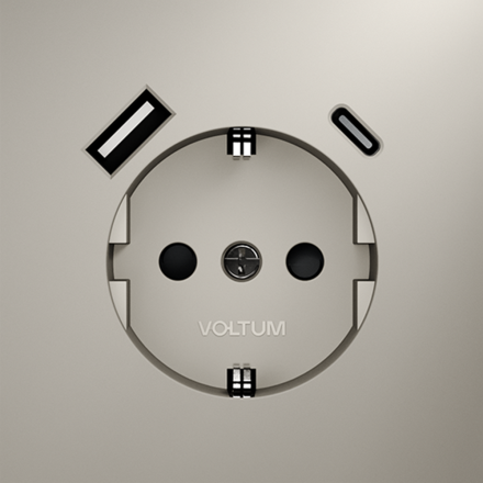 Розетка с USB, A+C Voltum S70 VLS040503 (кашемир)