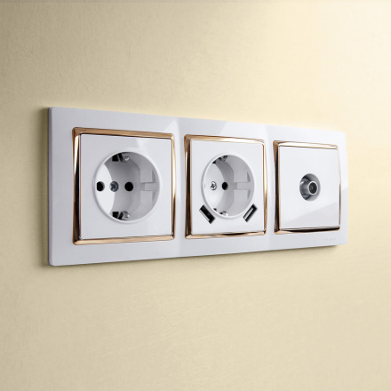 Рамка Werkel Snabb на 3 поста белый/золото W0031933 4690389160875