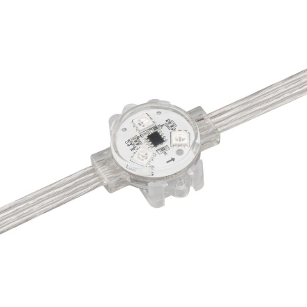 Модуль управляемый Arlight VISOR-SPI-5060-3-12V RGB 120deg (D30x16mm, 0.75W, IP68) 029377