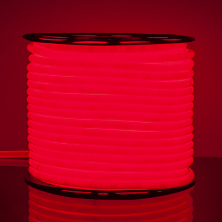 Светодиодный гибкий неон Elektrostandard 220V 9,6W 144Led 2835 IP67 круглый красный, 50 м 4690389134715