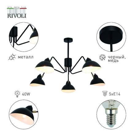 Люстра на штанге Rivoli Geraldine 4101-305 Б0055672