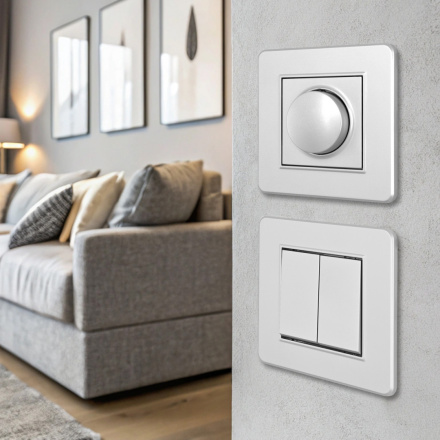 Выключатель двухклавишный Arte Milano SET16-1-30-2 silver