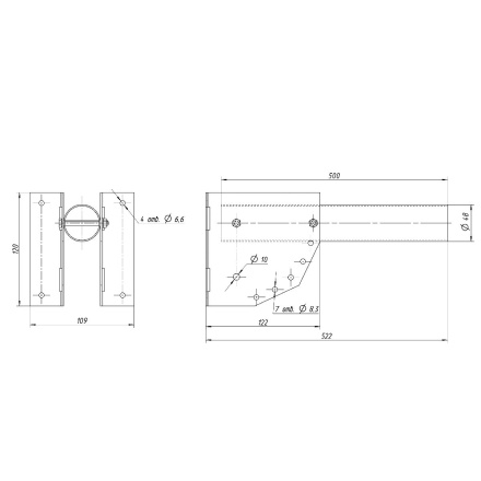 Кронштейн для уличного светильника Эра SPP-AC2-0-500-048 Б0057534
