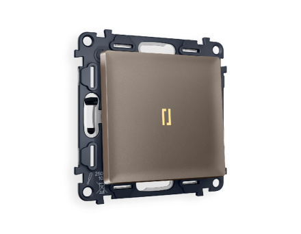 Комплект механизма 1-кл проходного выключателя с подсветкой Ambrella Volt Alfa MA632030